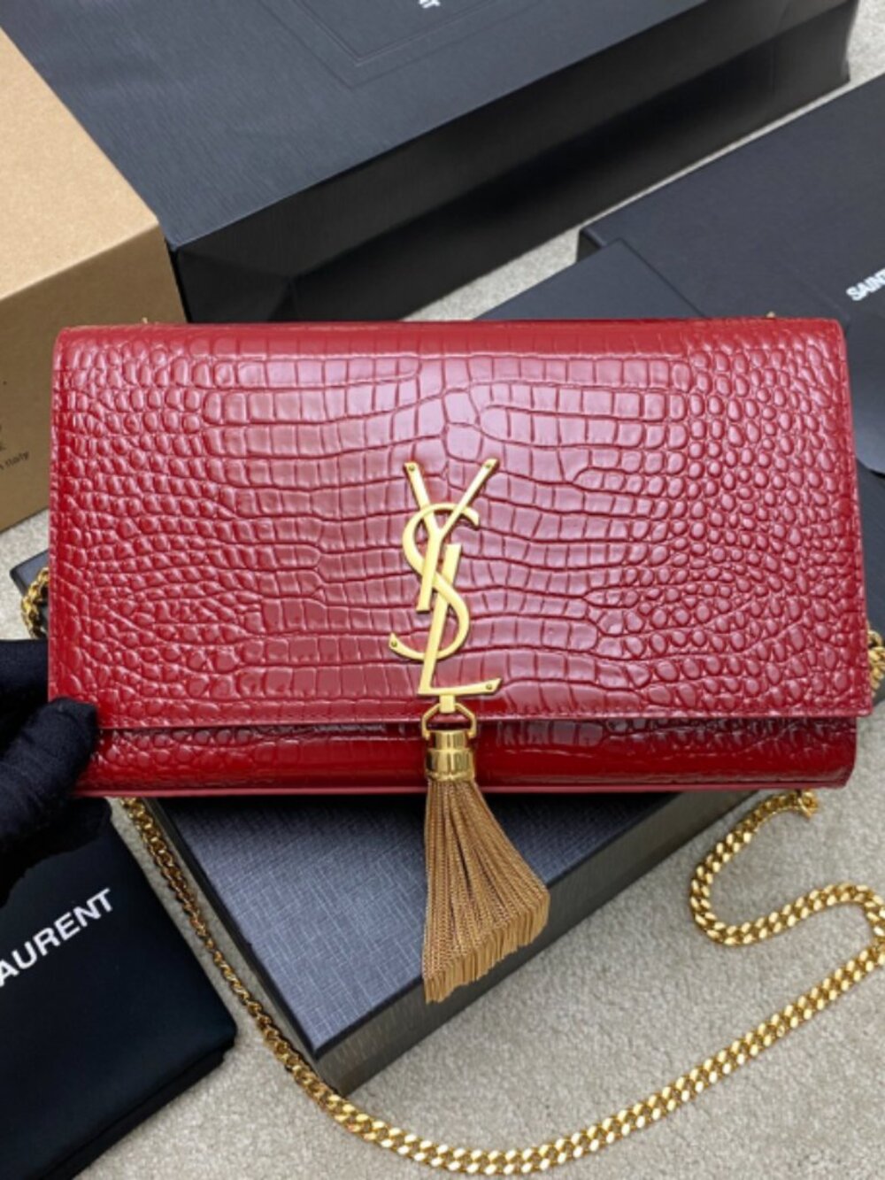 ✨ Yves Saint Laurent Red Bag